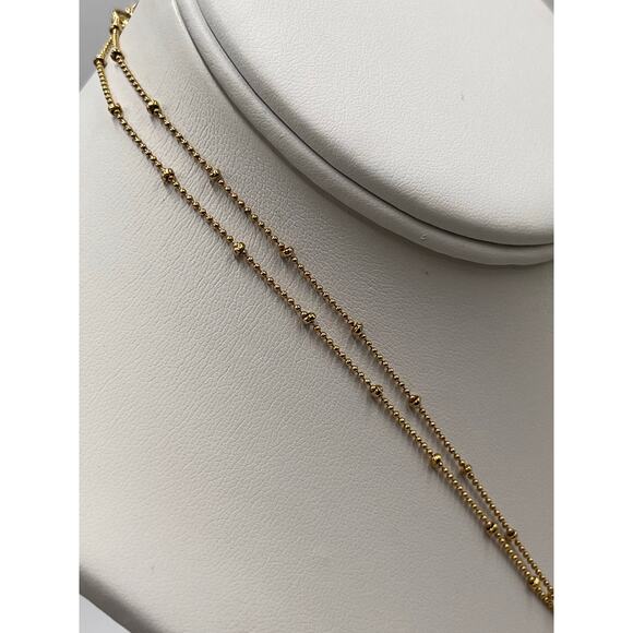 Betsey Johnson Teal & Gold
Frog Pendant Necklace Two-Row Necklace goldtone tree - Picture 8 of 11